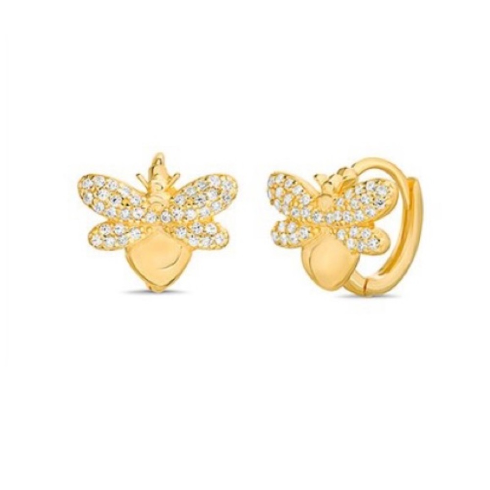 NWOT • Bumblebee Huggie Earrings